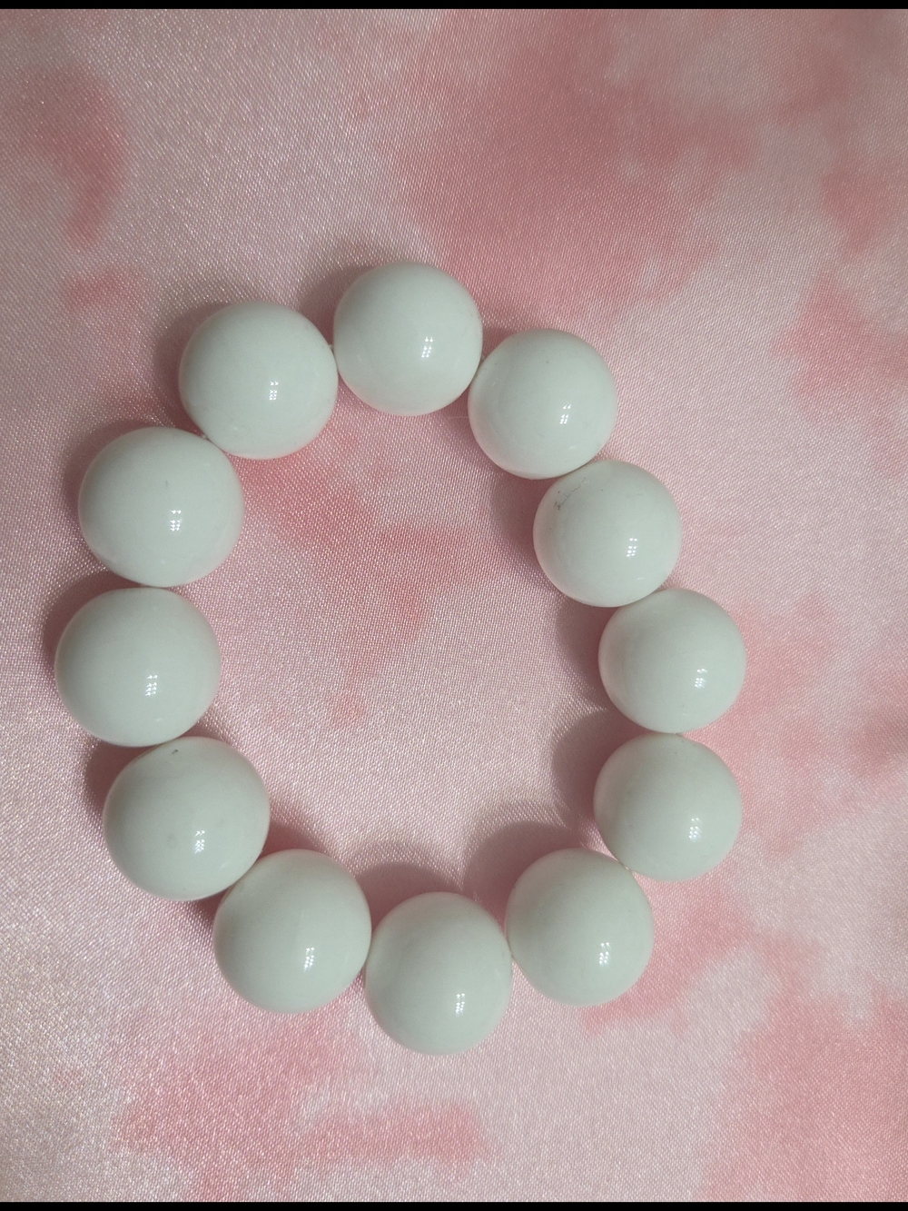 White Beaded Stretch Bracelet - Elegant Women Jewelry